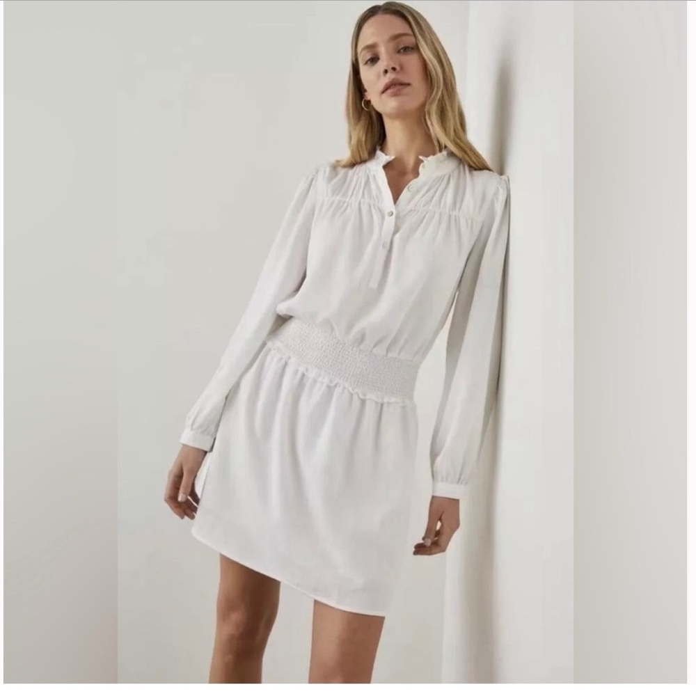Rails Shawna White Long-Sleeve Dress